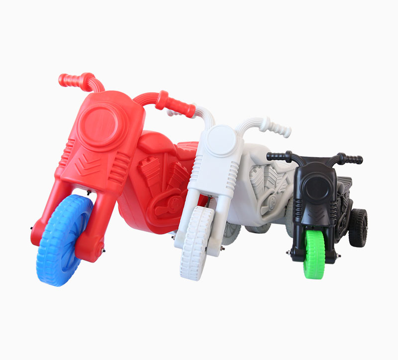Children'S Toy Motorcycle Blowing Mould red white