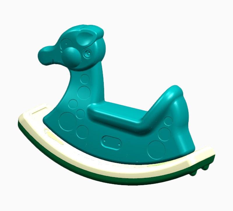 Children'S Toy Motorcycle Blowing Mould Green
